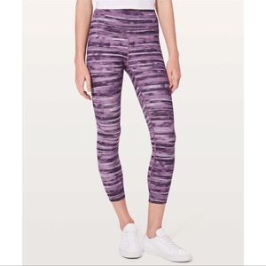 Lululemon Wunder Under High Rise 7/8 Tight Shadowed Smoked Mulberry